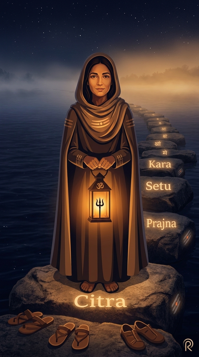 Setu's night causeway — painted by Chitrakara